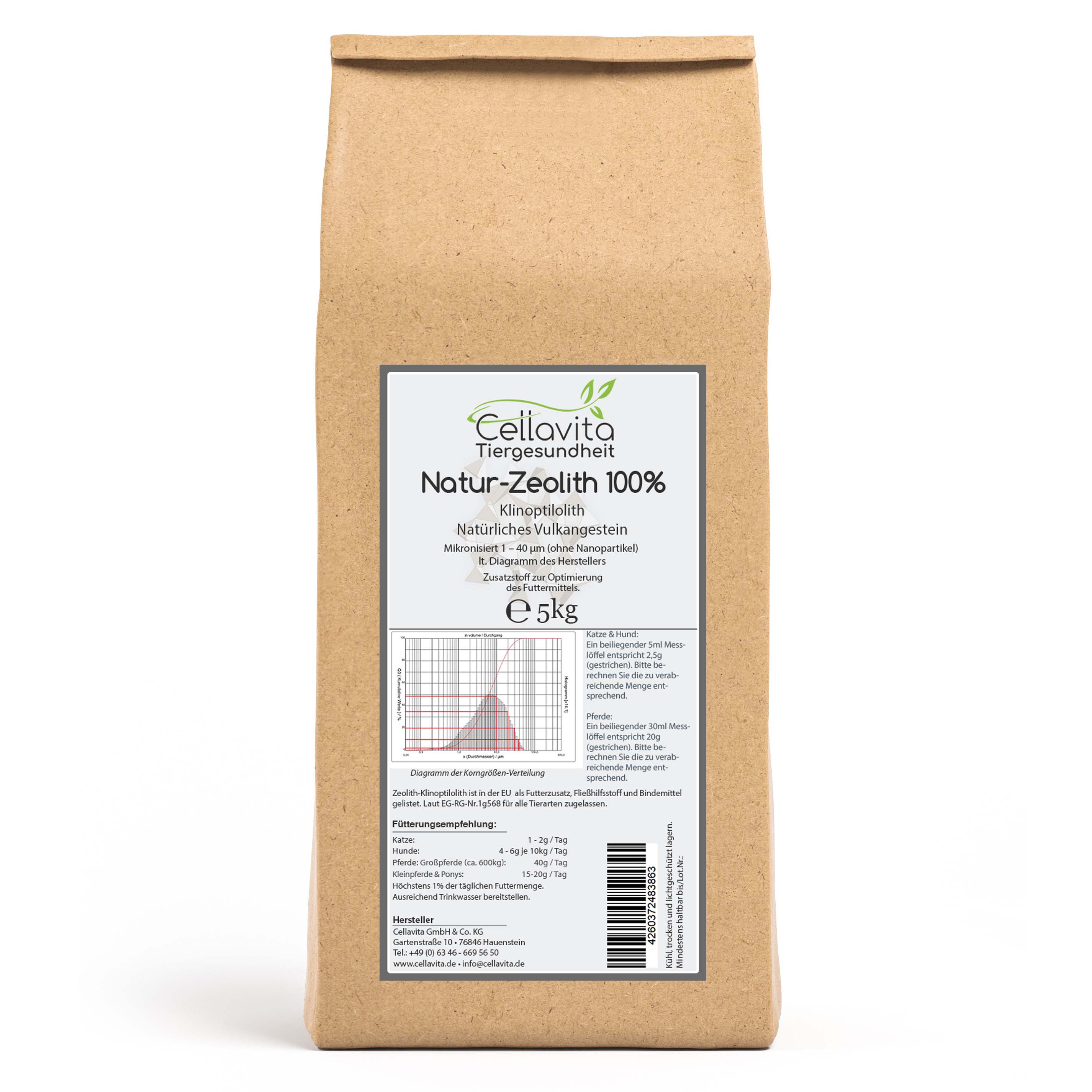 Zeolith  für Hunde, Katzen & Pferde 